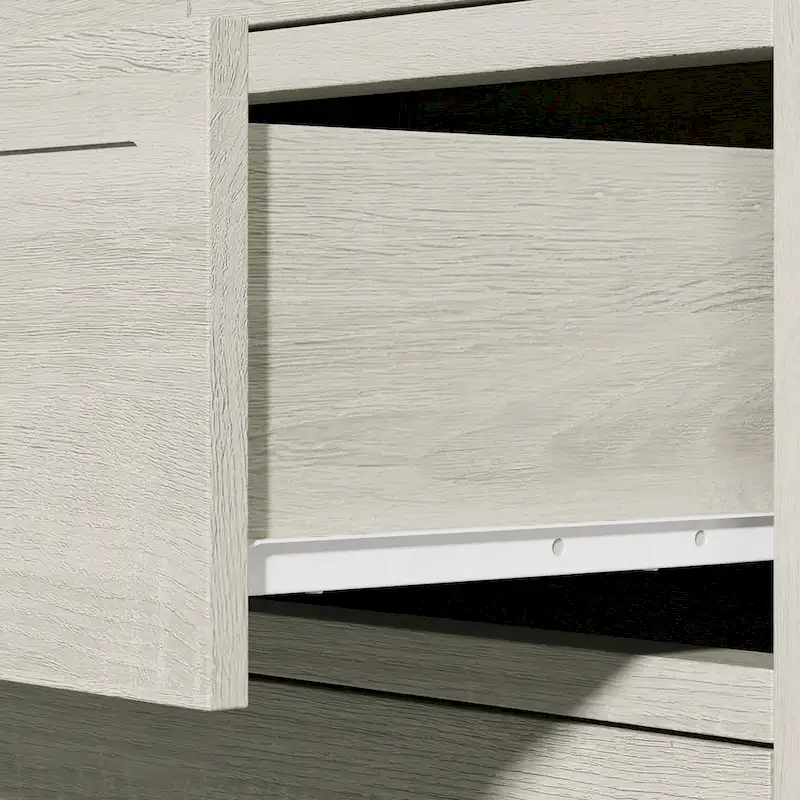 Extra Large 6 Drawer Dresser, Light Grey