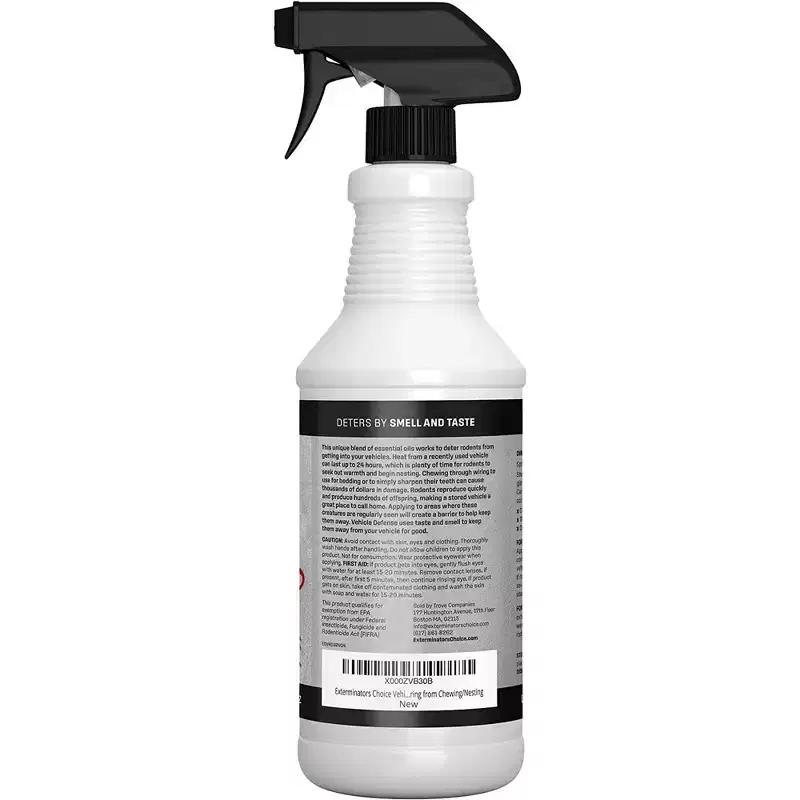Exterminators Choice Rodent Defense Spray for Cars and Trucks - Non-Toxic Deterrent for Pest Control - Repels Mice and Rats - 32 oz