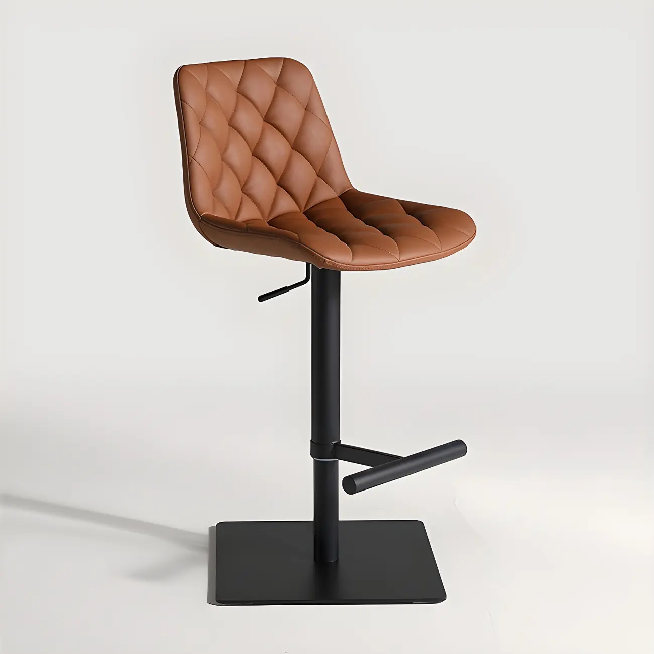 Modern Low Back Cushioned Swivel Adjustable Bar Stool