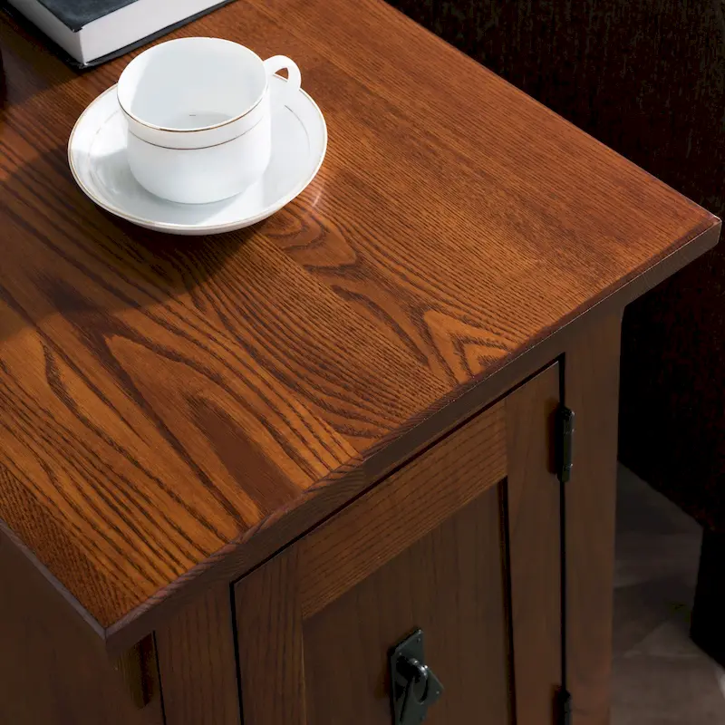 Traditional Solid Wood Mission Cabinet End Table
