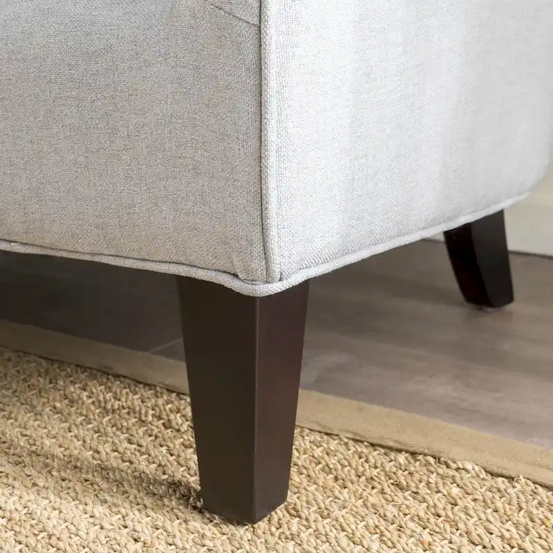 Polyester Fabric Loveseat with Padded Cushions