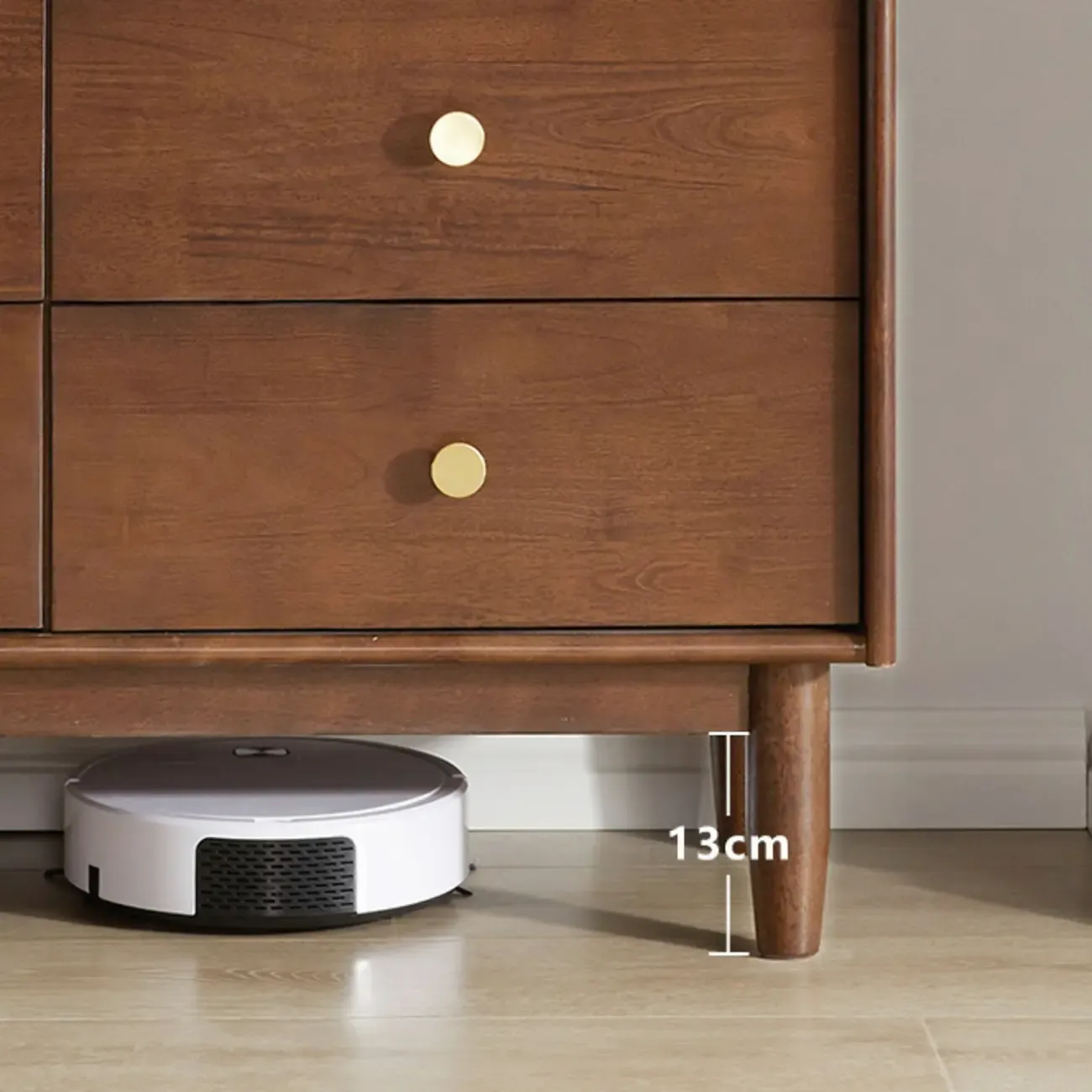 Traditional Brown Wooden Dresser with 6-Soft Closing Drawers