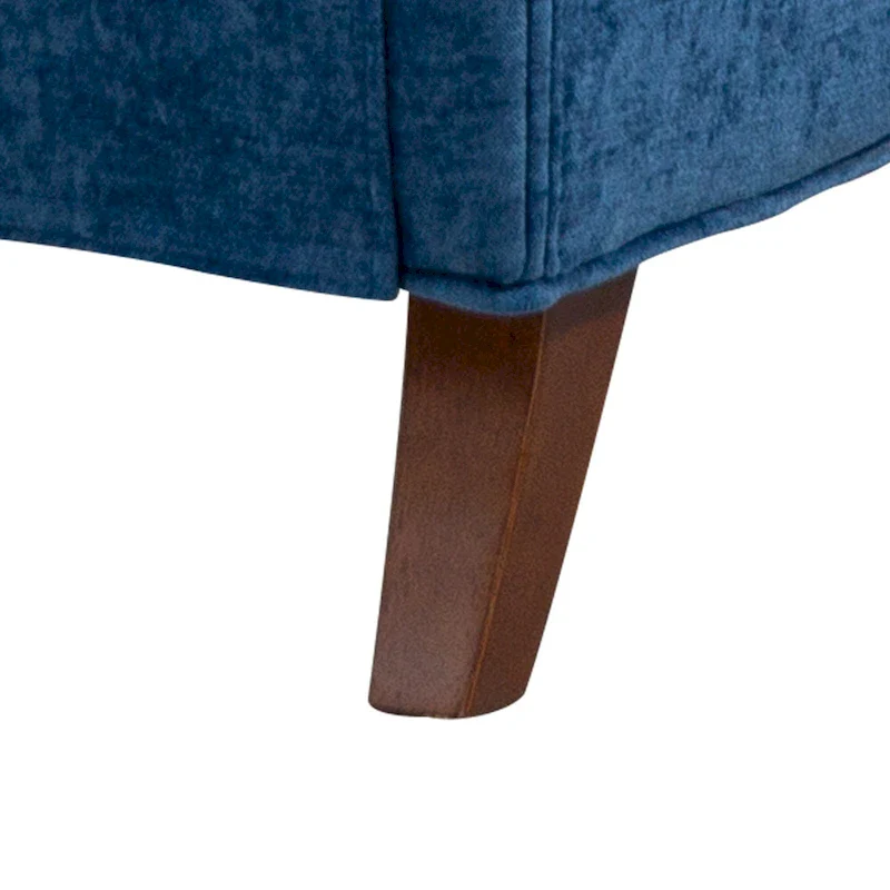 Chenille Fabric Accent Chair with Retro Wooden Legs, High-Density Foam and Spring Cushion, and 300 lbs Weight Capacity