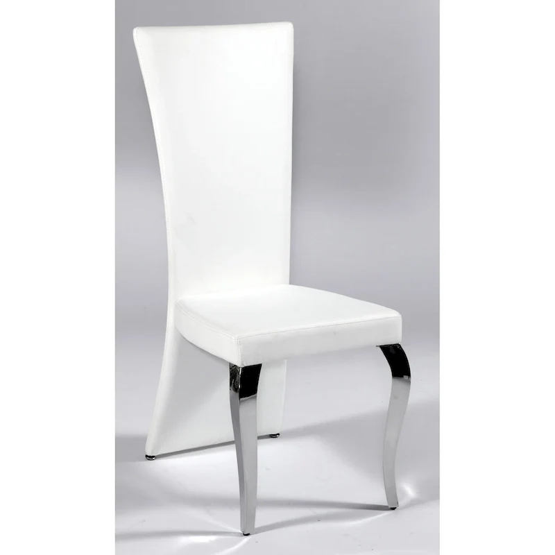 Somette Tabitha White Rectangle High Back Dining Chair (Set of 2)