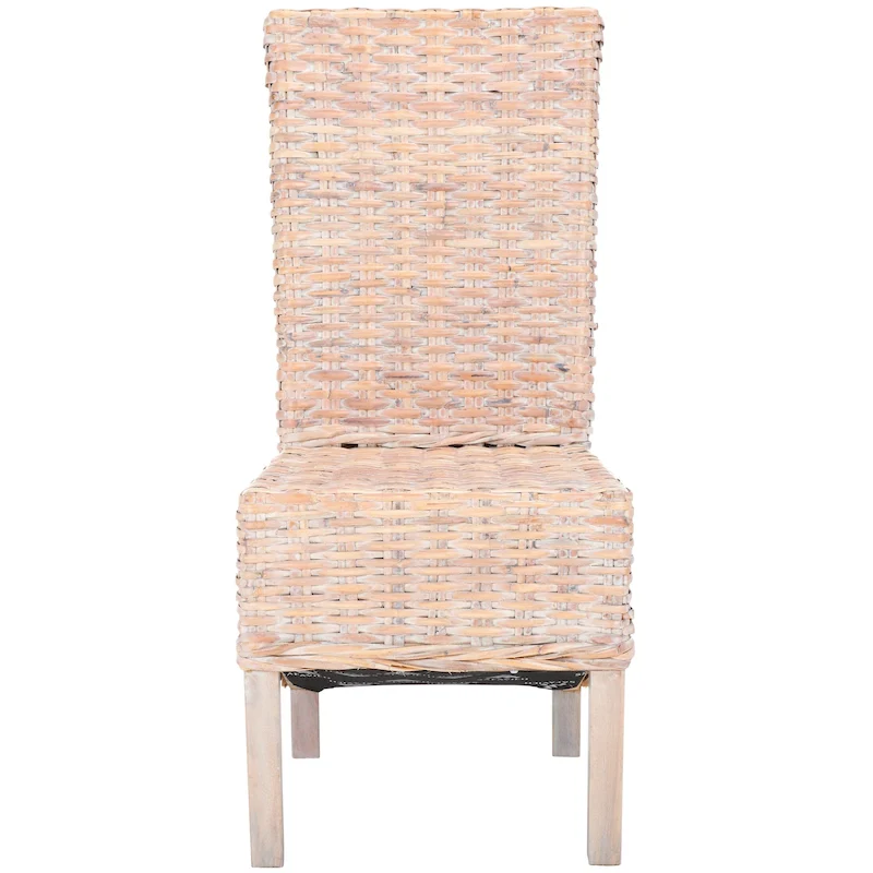 SAFAVIEH Candy Natural Wicker Dining Chair (Set of 2) - 19 W x 22 D x 41 H - 19Wx22Dx41H