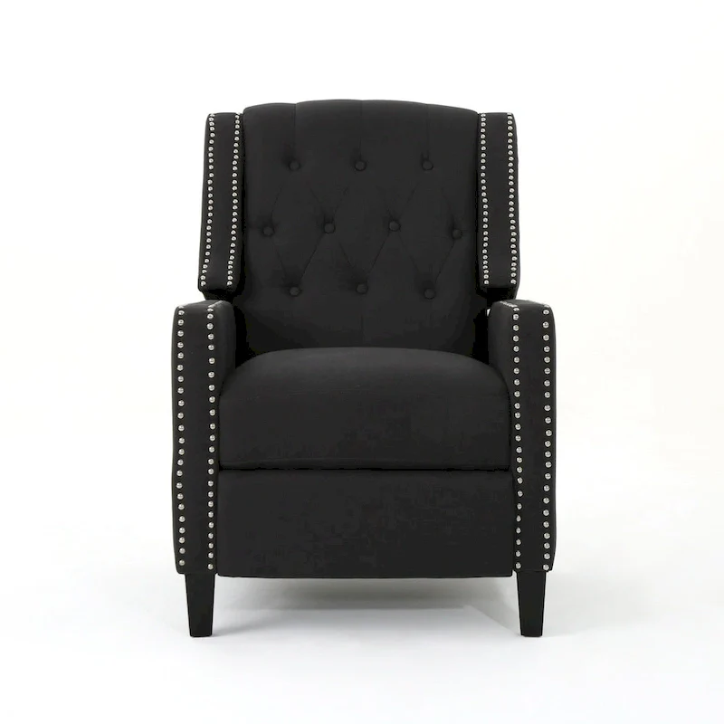 Classic Fabric Push Back Chair, Elegant Recliner for Living Room, Bedroom