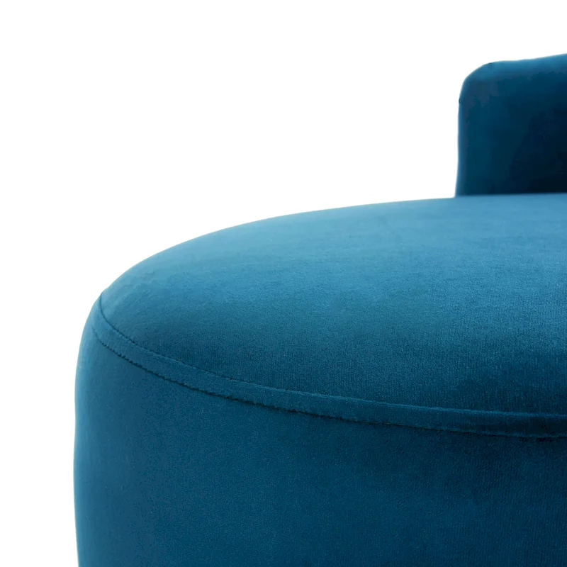 SAFAVIEH Helgrit Black/Gold Velvet Retro Glam Settee - 57.5