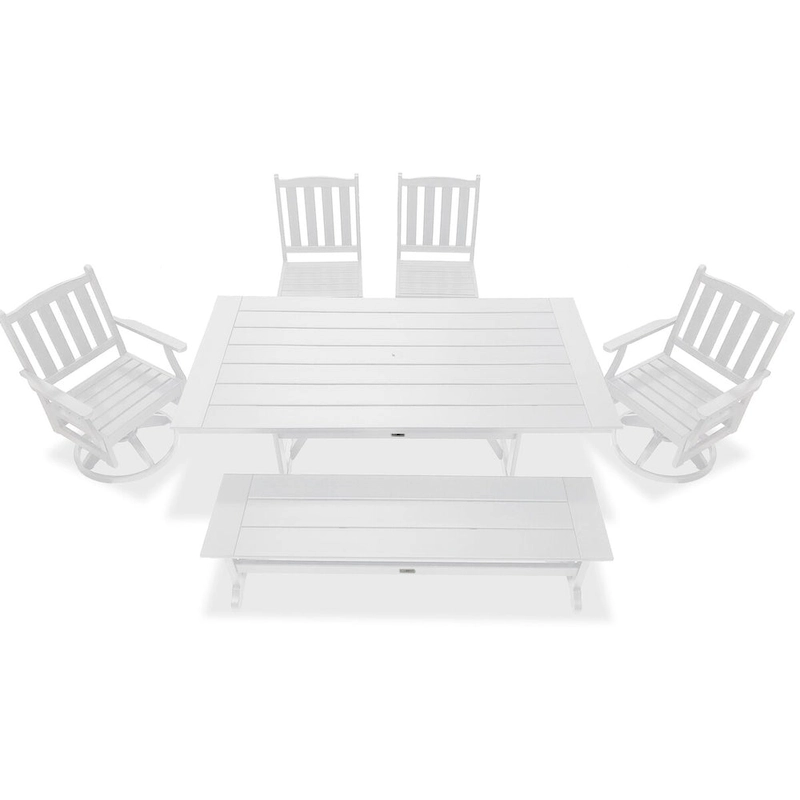 LuXeo Tuscany HDPE Swivel Dining 6-Piece Set