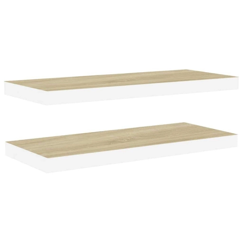 Floating Wall Shelves 2 pcs 23.6x9.3x1.5 MDF - 23.6 x 9.3 x 1.5 (L x W x H)