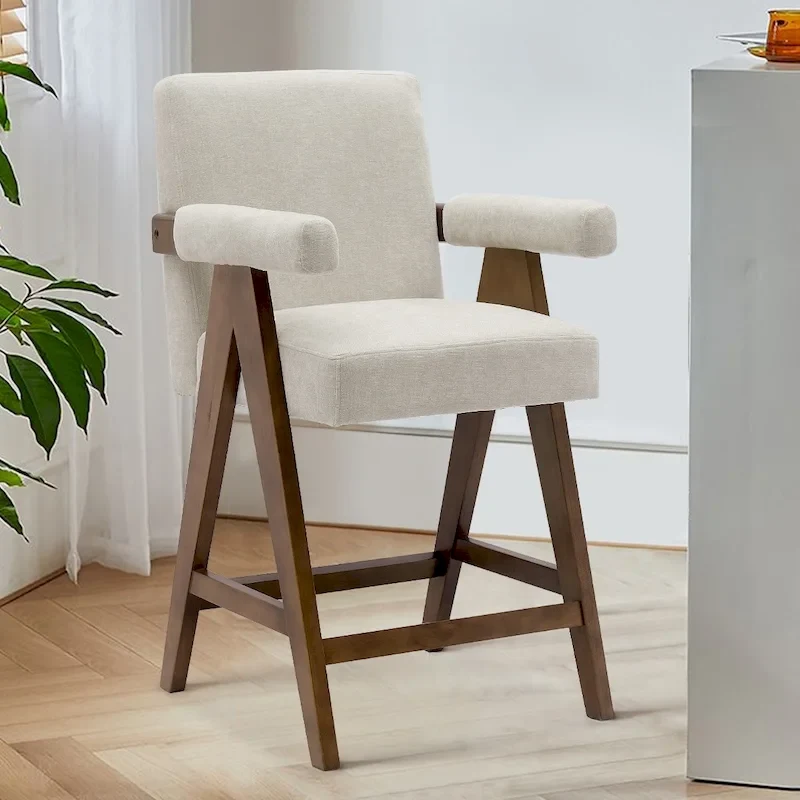 Contemporary Upholstered Counter Height Stools Single