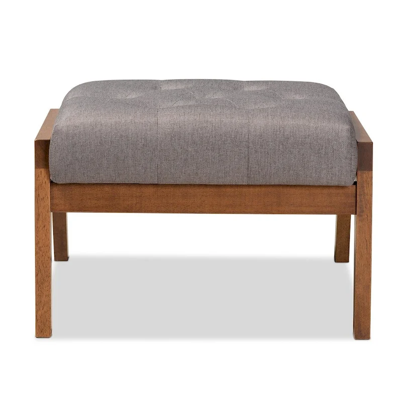 Baktsjaur Mid-century Modern Upholstered Footstool