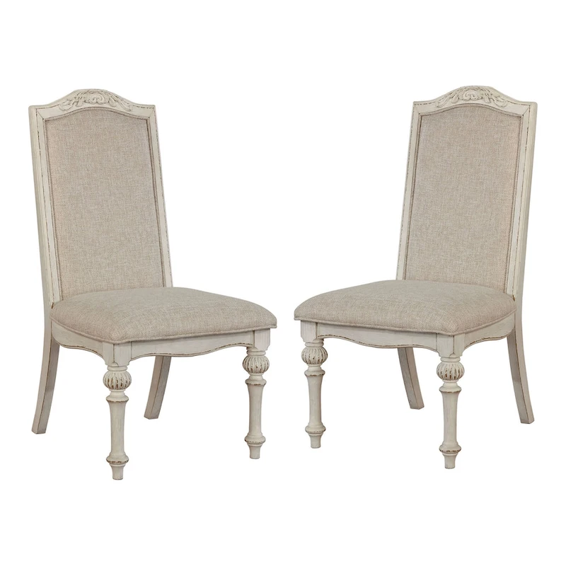 The Gray Barn Caelum Farmhouse Antique White Dining Chairs (Set of 2)