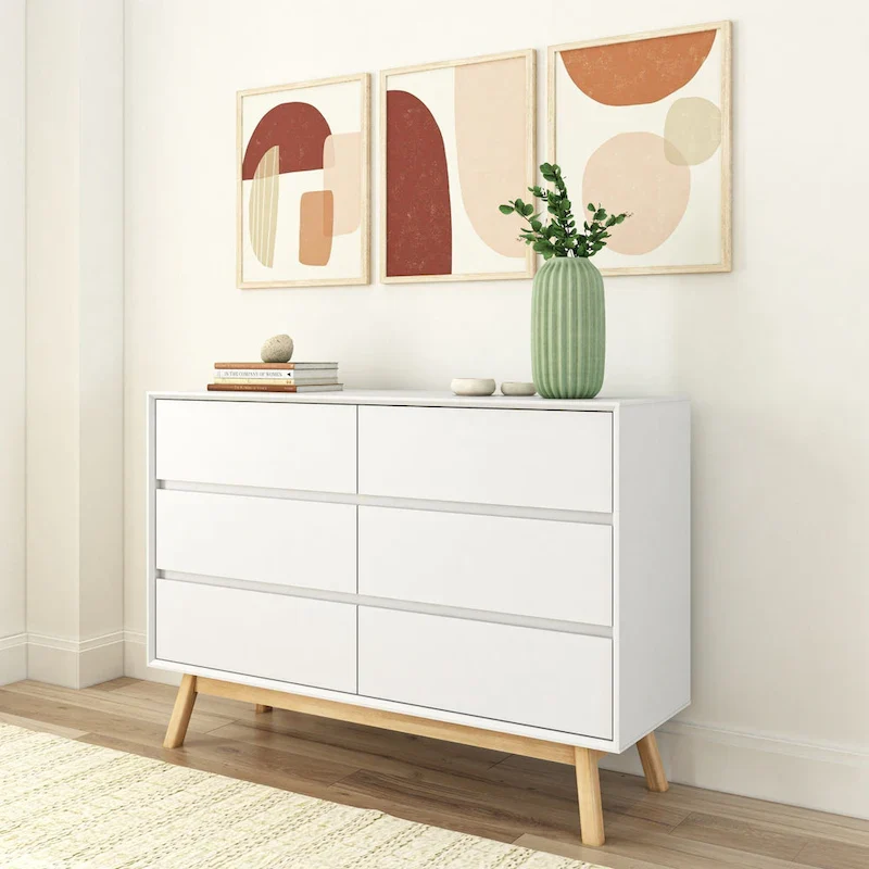 Plank and Beam Mid-Century Modern 6-Drawer Dresser