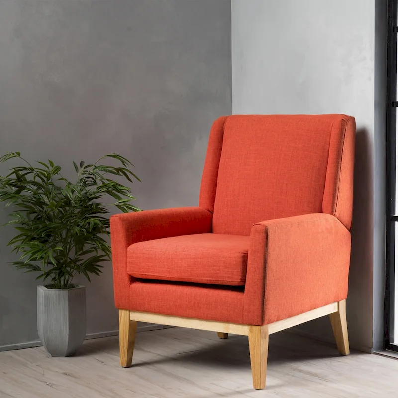 Mid-century Upholstered Accent Chair  - 27.50 L x 28.50 W x 36.50 H