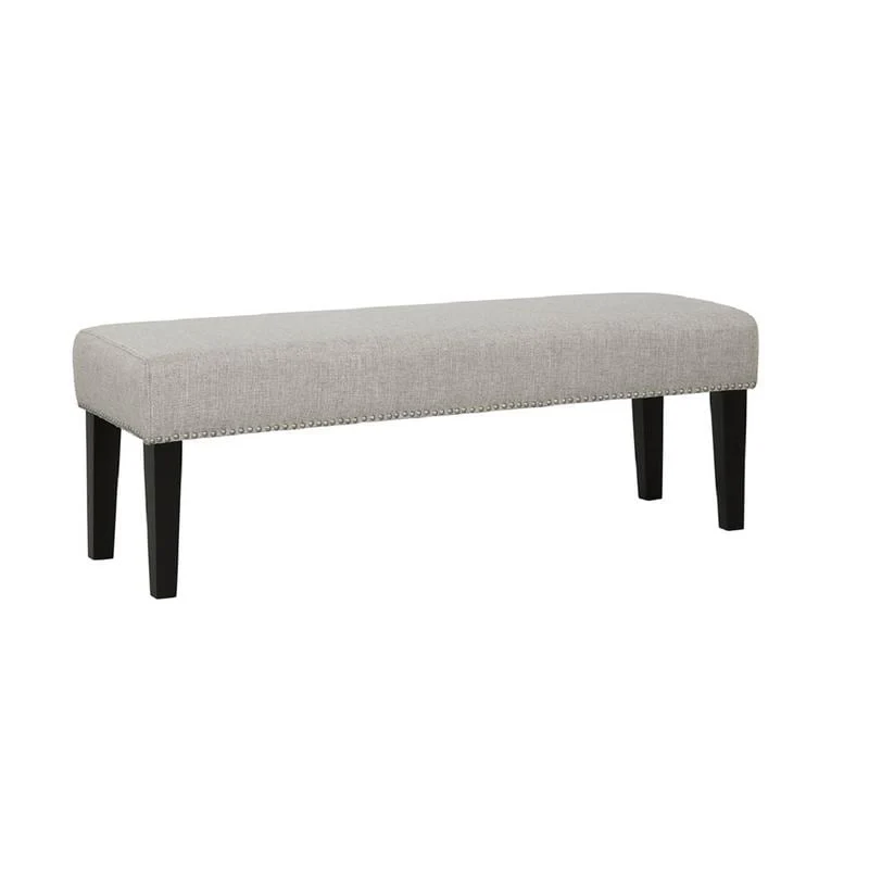 Grafton Home Miley Upholstered Accent Bench w/ Nailhead Trim