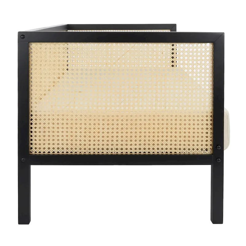 SAFAVIEH Mandie Rattan Sofa - 29  W x 62  D x 30  H - 29Wx62Dx29H