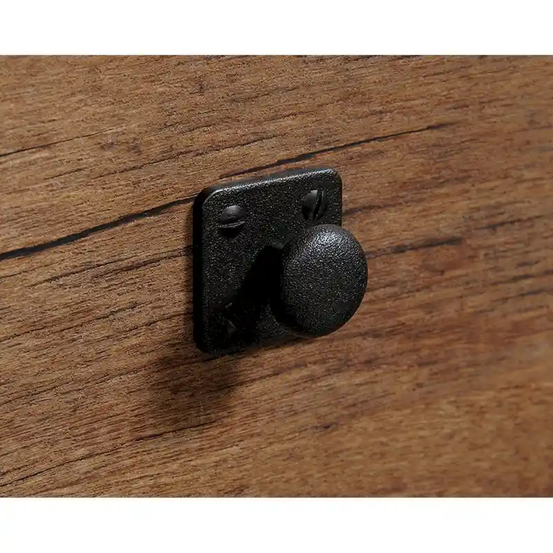 Wood Finish Armoire with Hanging Rod and Drawer – Brown