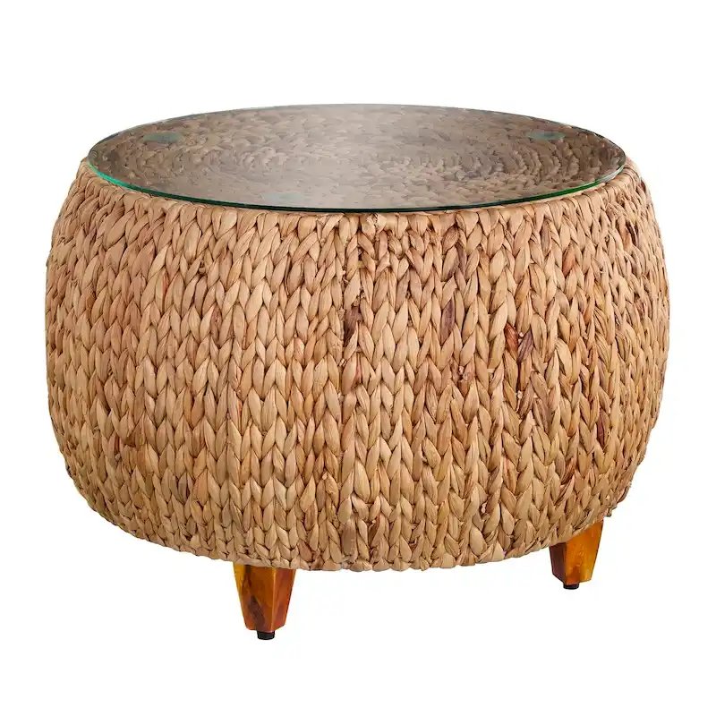 SEI Furniture Terraza Round Water Hyacinth Coffee Table