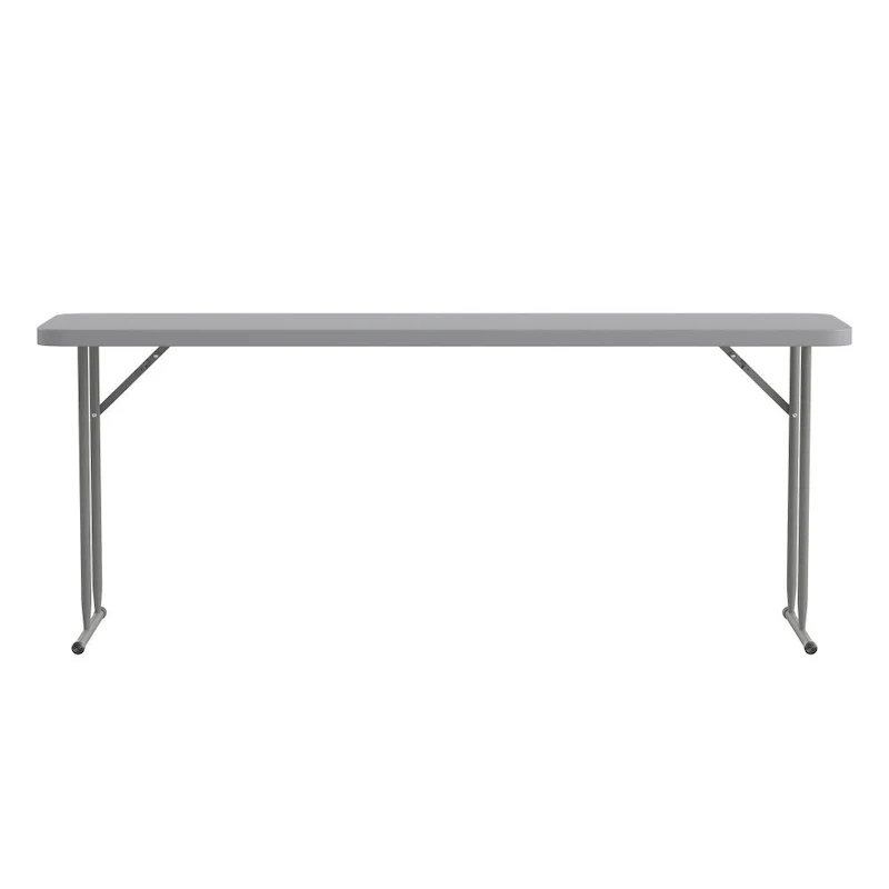 6-Foot Rectangular Granite White Plastic Folding Training Table