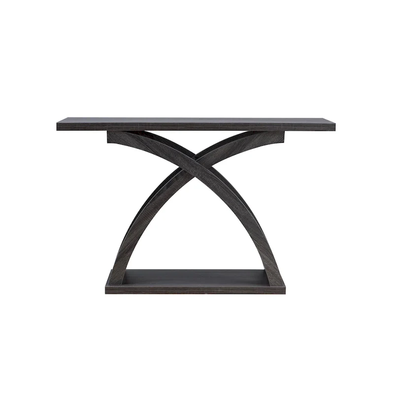 DH BASIC Transitional Distressed Grey 47-inch 1-Shelf Sofa Table by Denhour