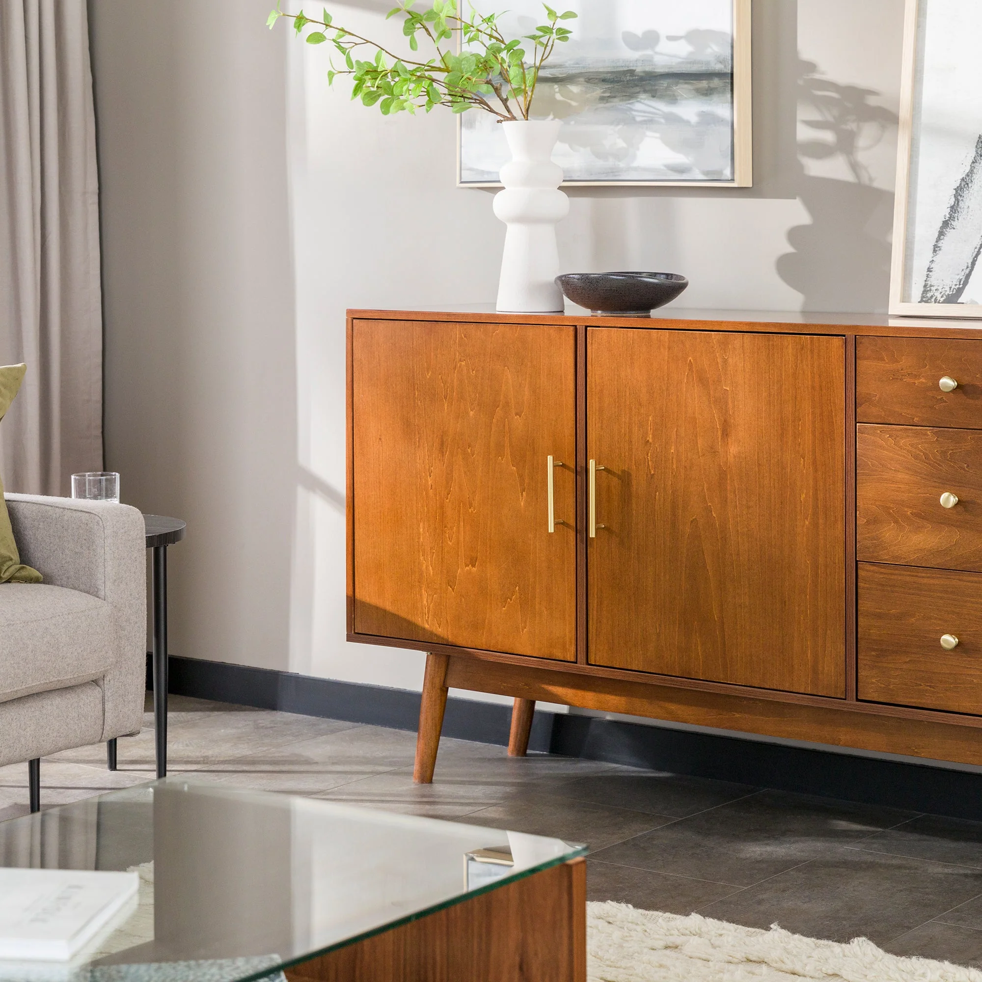 Mid-Century 70 Modern Console Buffet Sideboard