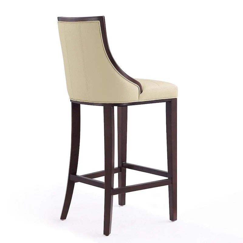 45 in. Walnut Beech Wood Bar Stool (Set of 2)