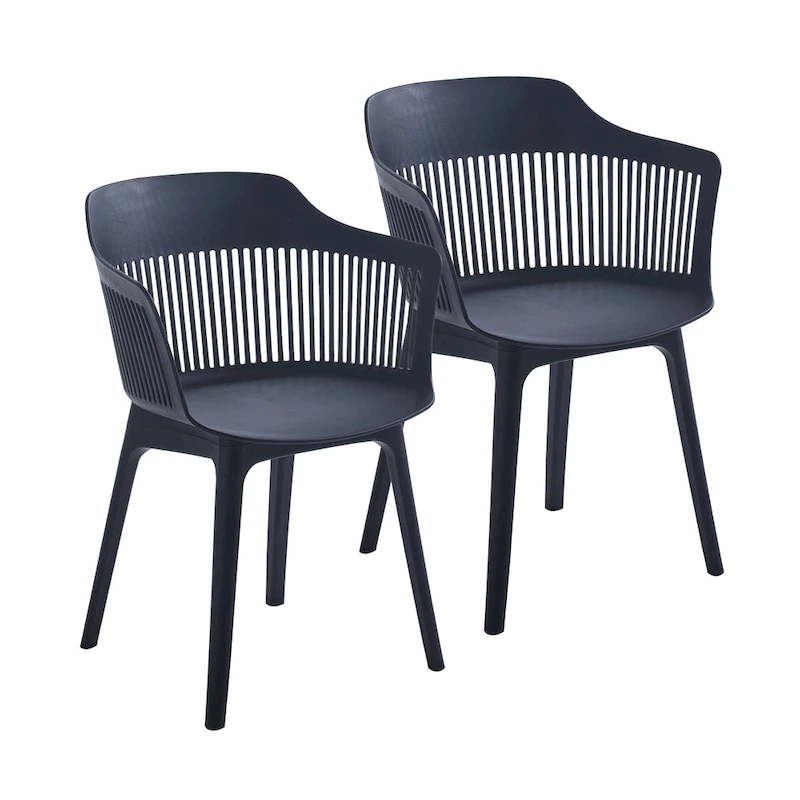 Porthos Home Palmer Dining Chairs Set of 2, Plastic Shell And Legs