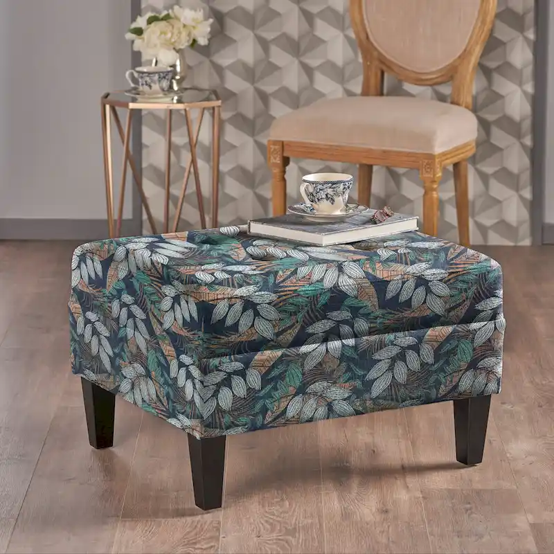 Tufted Fabric Ottoman