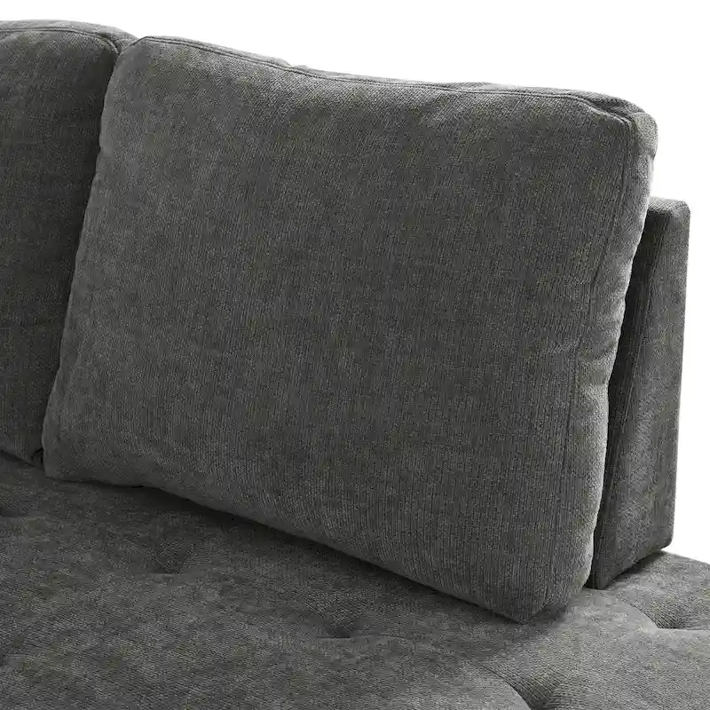 3-Seater Convertible Polyester Sofa Bed with Storage