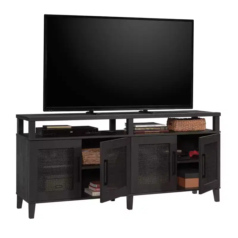 Sauder Tiffin Line Entertainment Credenza for TVs up to 65" Raven Oak