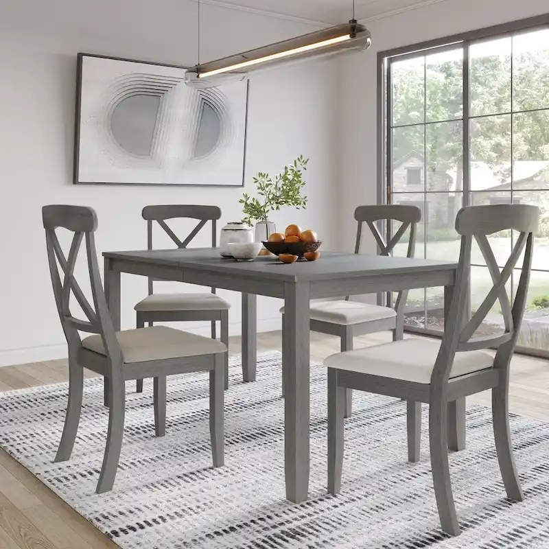 CraftPorch Farmhouse Style 5-piece Wooden Dining Set