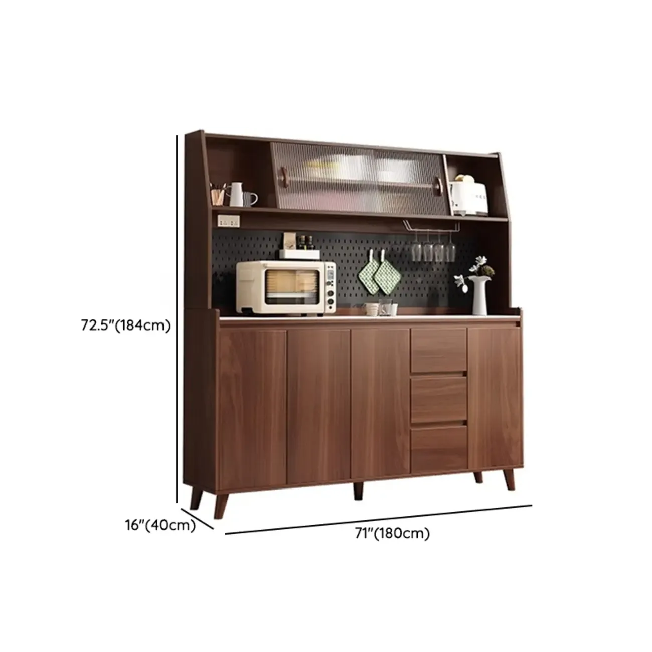 Modern Slab Stone Countertop Kitchen Sideboard