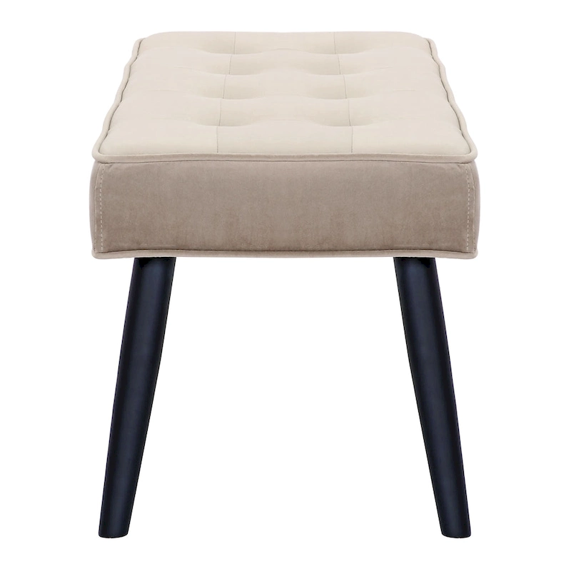 Kipp Velvet Upholstered Button Tufted Bench Ottoman
