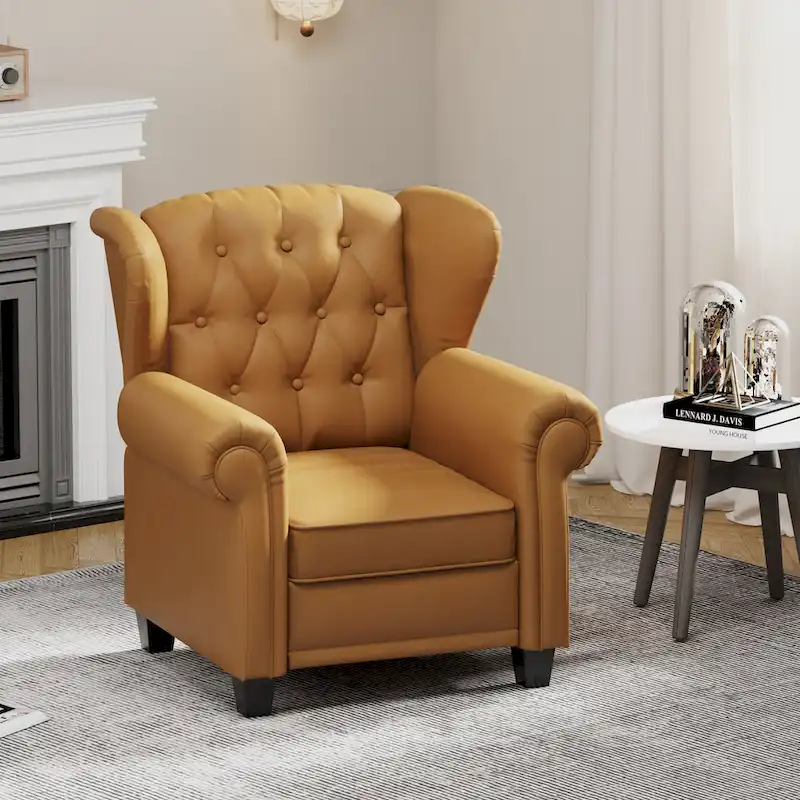 Modern Tufted Push Back Armchair