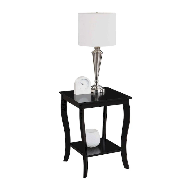 Convenience Concepts American Heritage Square End Table with Shelf