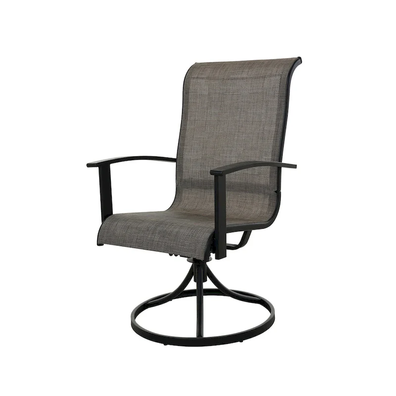 Teslin Iron Frame Swivel Dining Chair (Set of 2)