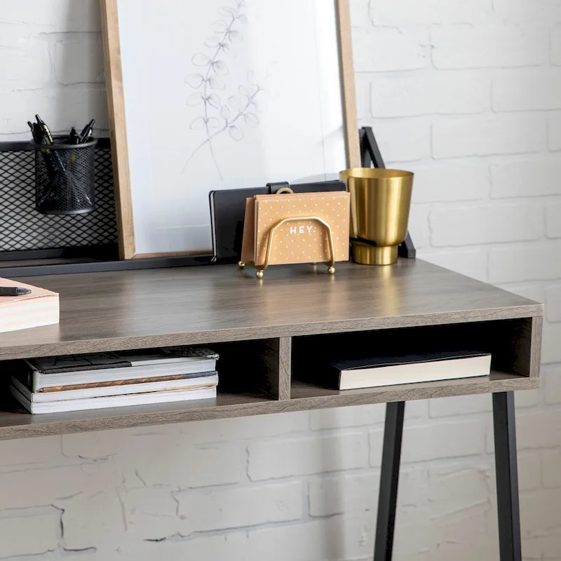 Industrial Writing Desk with Mesh Back - 42 Wide