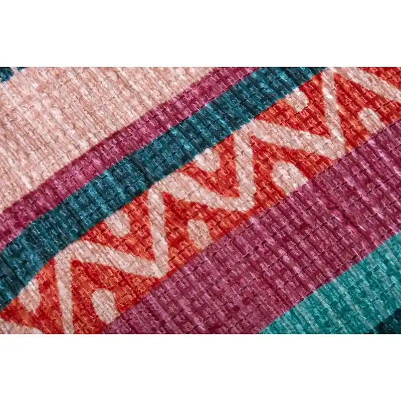 Alexander Home Striped Boho Southwestern Pouf