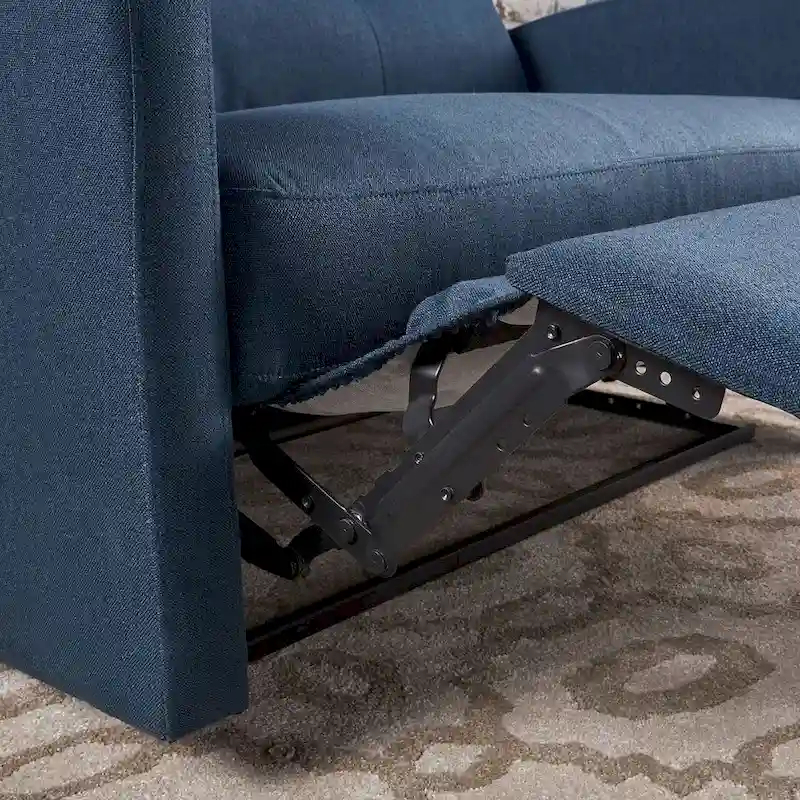 Modern Fabric Double Seat Recliner Chair with Plush Cushions by Christopher Knight Home