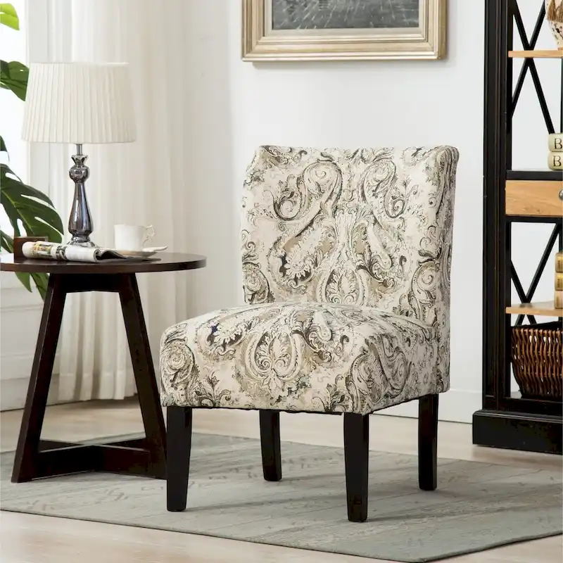 The Curated Nomad Pavilion Upholstered Armless Accent Slipper Chair
