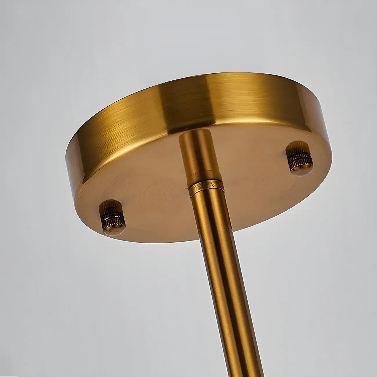 8-Light Modern Brass Multi-Direction Vertical Downrod Chandelier