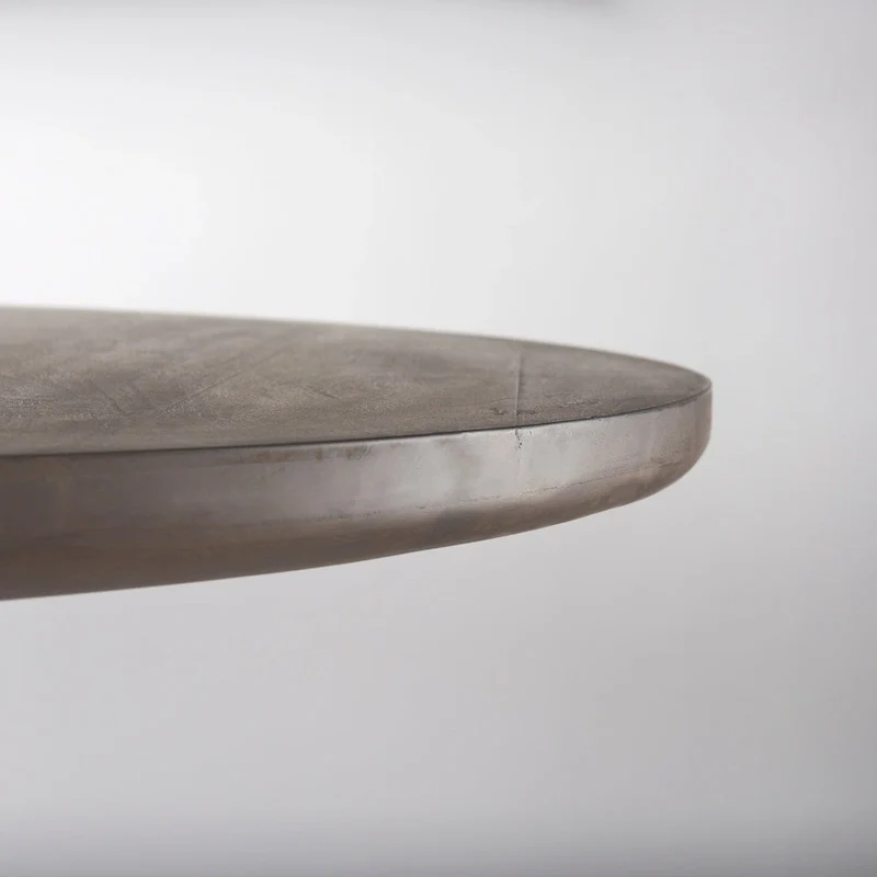 Terra Dark Brown Solid Wood w/ Fluted Base Round Dining Table