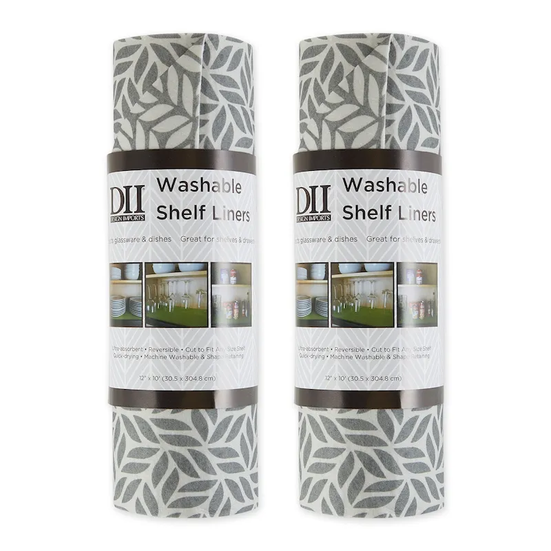 DII Grey Lattice Shelf Liner (Set of 2)