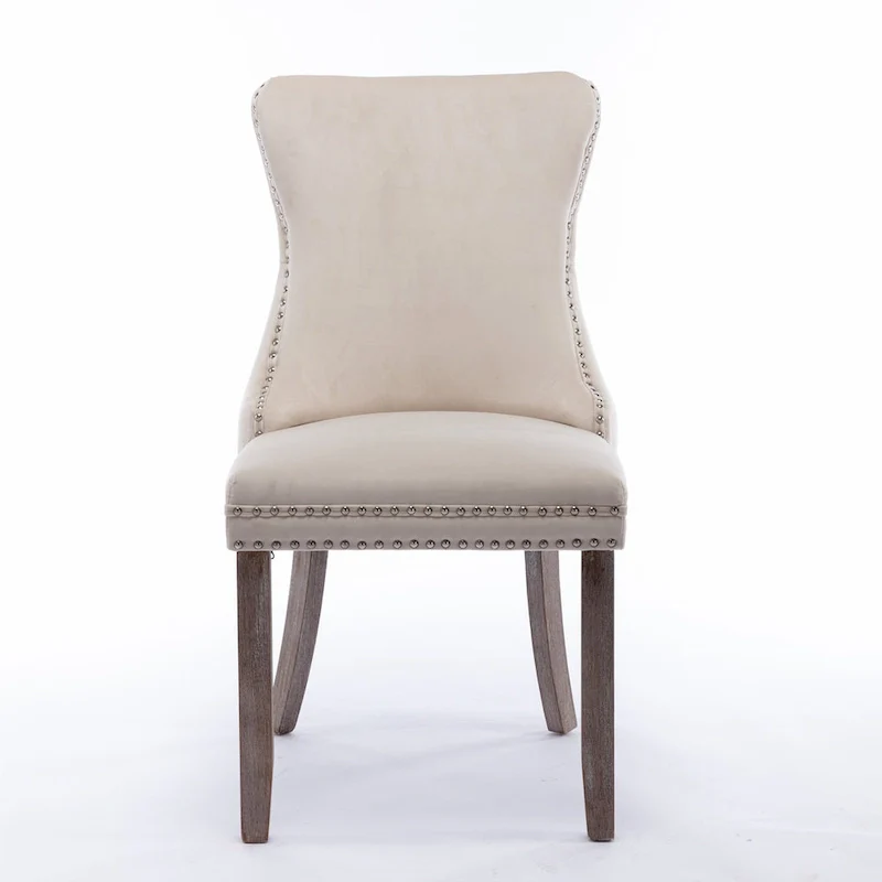 A&A Furniture Upholstered Wing-Back Dining Chair