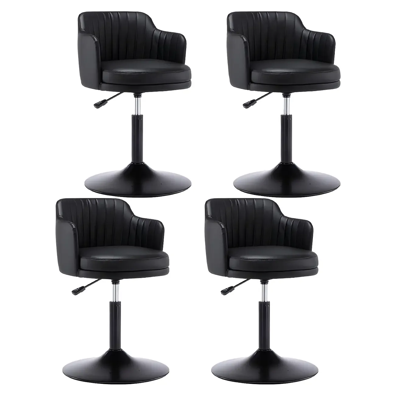 Modern Leather Armrests Swivel Adjustable Bar Stool