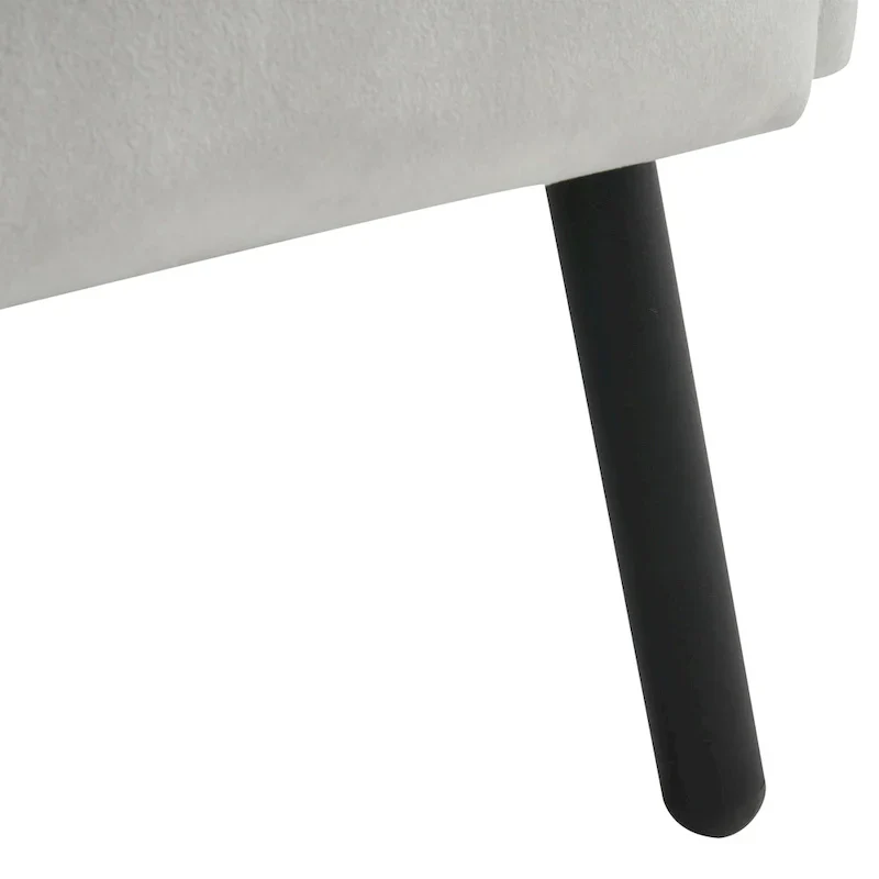 Velvet Wing Back Accent Chair - Single Seat with Pillow