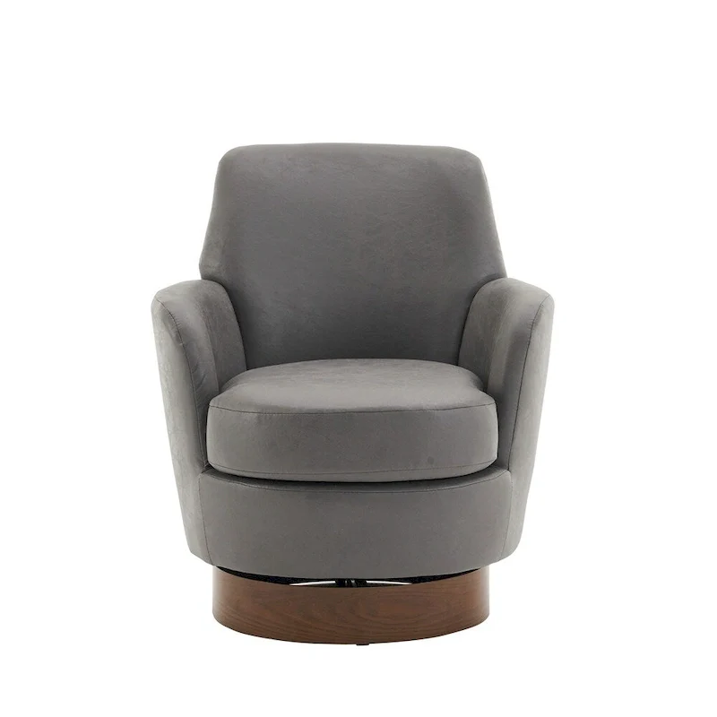PU leather Swivel Barrel Chair