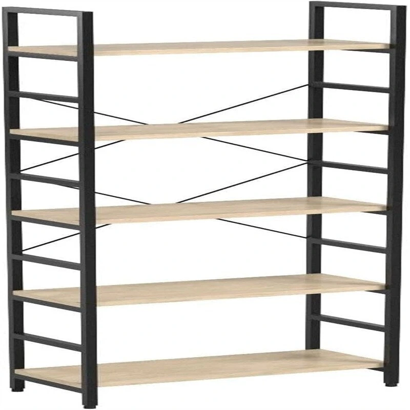 5 Tier Bookcase Adjustable Shelves