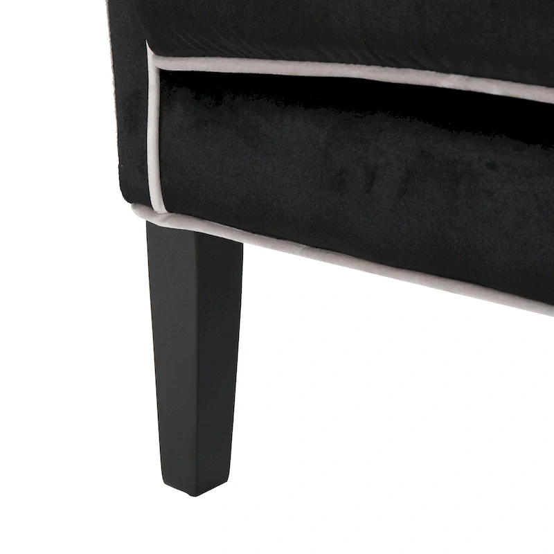 25.9 High Back Velvet Club Chair with Wide Backrest