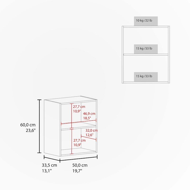 White Hi Wall Cabinet with 1 Door